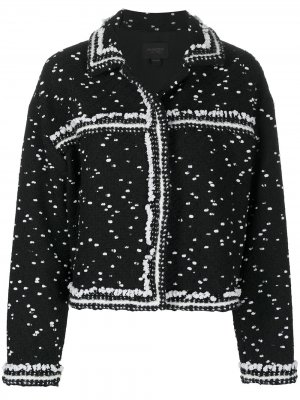 Твидовый пиджак свободного кроя Giambattista Valli. Цвет: черный