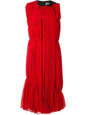 Плиссированное платье миди Comme Des Garçons. Цвет: красный