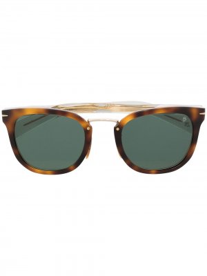 Солнцезащитные очки в оправе черепаховой расцветки Eyewear by David Beckham. Цвет: коричневый