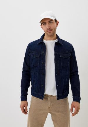 Куртка джинсовая Denham. Цвет: синий