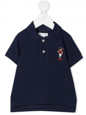Рубашка поло с вышивкой Polo Bear Ralph Lauren Kids. Цвет: синий