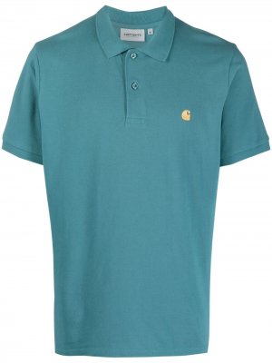 Рубашка поло с вышитым логотипом Carhartt WIP. Цвет: синий