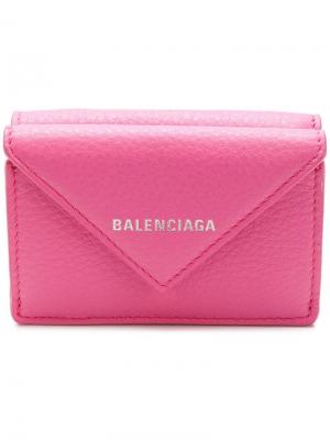 Мини-кошелек Paper Balenciaga. Цвет: розовый