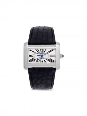 Наручные часы Tank Divan pre-owned 38 мм 2005-го года Cartier. Цвет: белый