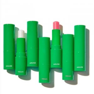 Зеленый веганский бальзам для губ Amuse, 3,5 г, 2 цвета AMUSE