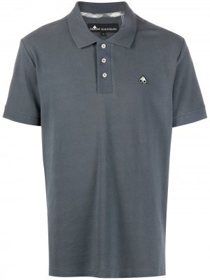 Рубашка поло с вышитым логотипом Moose Knuckles. Цвет: серый