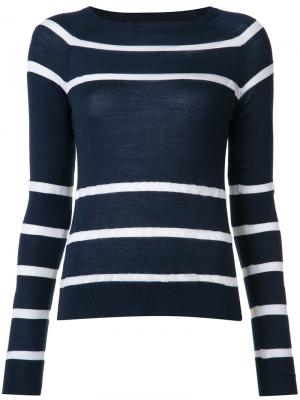 Вязаный свитер с полосками Jason Wu. Цвет: синий