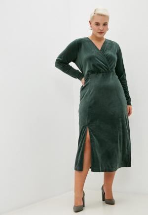 Платье Zizzi. Цвет: зеленый