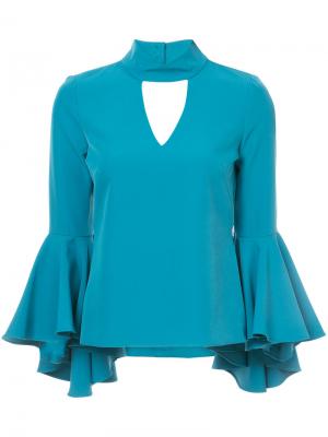 Блузка с расклешенными рукавами Milly. Цвет: синий