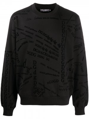 Толстовка с логотипом Dolce & Gabbana. Цвет: черный