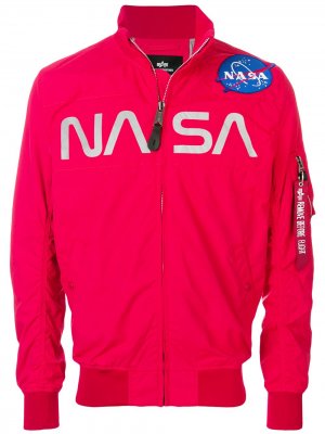 Куртка-бомбер Nasa Flight Alpha Industries. Цвет: красный