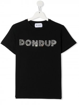Футболка с логотипом Dondup Kids. Цвет: черный