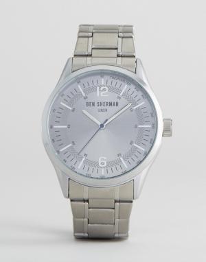 Серебристые часы-браслет Ben Sherman. Цвет: серебряный