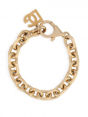 Цепочный браслет с логотипом Dolce & Gabbana. Цвет: золотистый