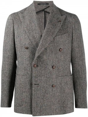 Двубортный пиджак Tagliatore. Цвет: черный
