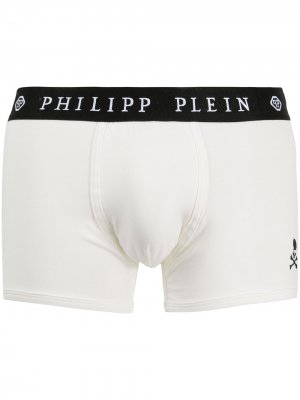 Комплект из двух боксеров с принтом Philipp Plein. Цвет: белый