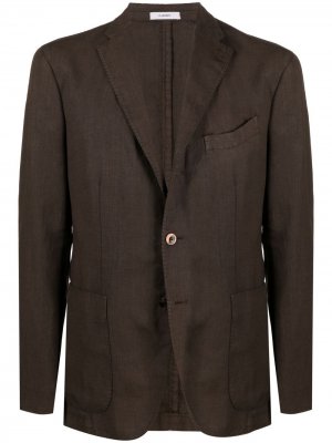 Однобортный пиджак Boglioli. Цвет: коричневый