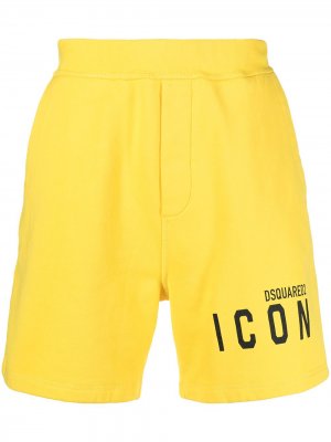 Спортивные шорты с логотипом Icon Dsquared2. Цвет: желтый