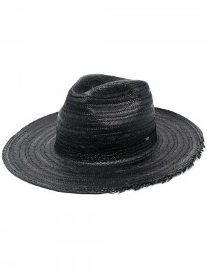 Соломенная шляпа Waikiki Saint Laurent. Цвет: черный