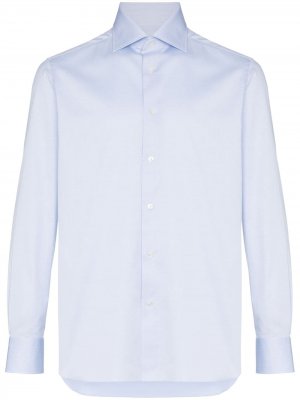 Рубашка на пуговицах Ermenegildo Zegna. Цвет: синий