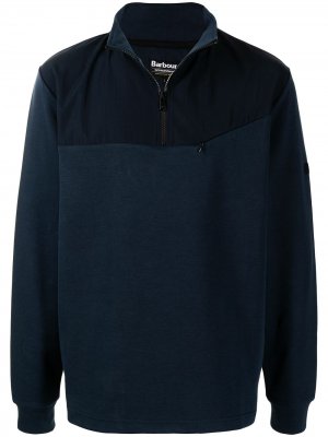 Пуловер с планкой на молнии Barbour. Цвет: синий