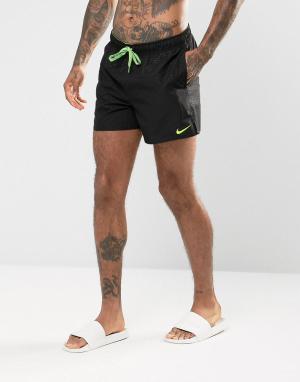 Черные короткие шорты для плавания с тиснением и логотипом  NESS7434001 Nike. Цвет: черный