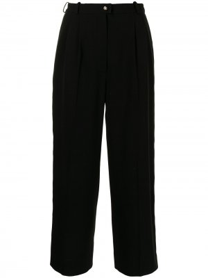 Укороченные брюки строгого кроя с логотипом Chanel Pre-Owned. Цвет: черный