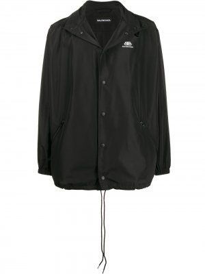 Непромокаемая куртка с логотипом Balenciaga. Цвет: черный