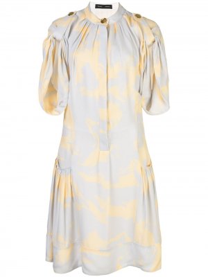 Короткое платье с принтом Proenza Schouler. Цвет: желтый