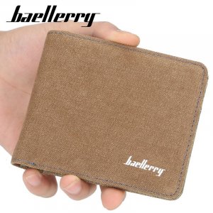 Мужской кошелек корейский короткий горизонтальный холст повседневная сумка для карт студенческий портмоне Baellerry