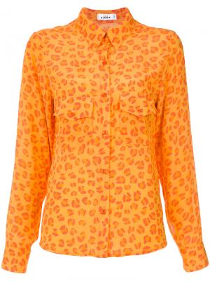 Leopard print shirt Amir Slama. Цвет: оранжевый