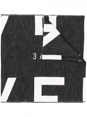 Шарф с логотипом Givenchy. Цвет: черный