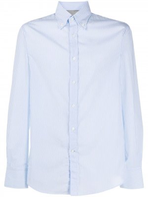 Полосатая рубашка на пуговицах Brunello Cucinelli. Цвет: синий