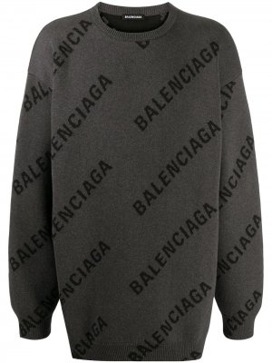 Джемпер с логотипом Balenciaga. Цвет: серый