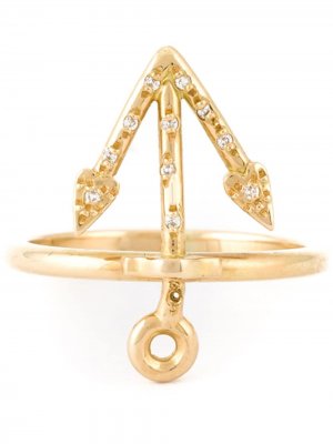 Кольцо из желтого золота с бриллиантами Natasha Zinko. Цвет: золотистый