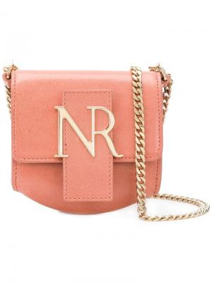 Мини-сумка на плечо с логотипом Nina Ricci. Цвет: розовый