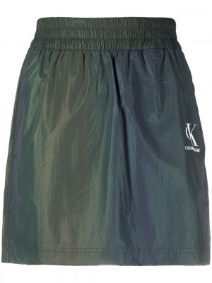 Юбка мини с логотипом Calvin Klein Jeans. Цвет: зеленый