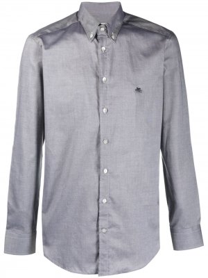 Рубашка с воротником на пуговицах Etro. Цвет: серый