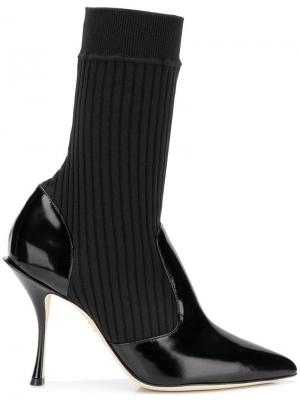 Ботильоны-носки Dolce & Gabbana. Цвет: черный