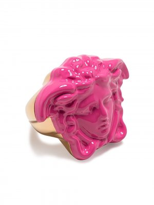Кольцо с декором Medusa Versace. Цвет: розовый