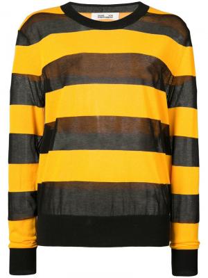 Пуловер в стиле колор-блок Dvf Diane Von Furstenberg. Цвет: желтый