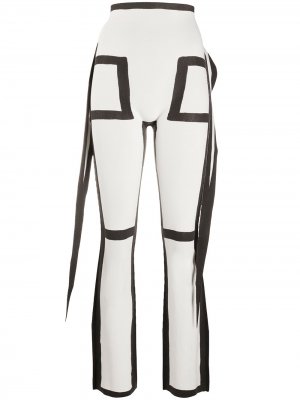 Трикотажные брюки Frame Issey Miyake. Цвет: белый
