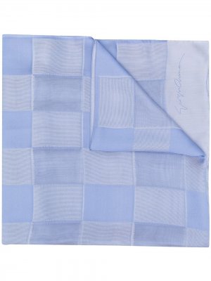 Клетчатый платок Giorgio Armani. Цвет: синий