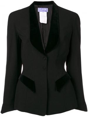 Куртка пиджак структурная Thierry Mugler Vintage. Цвет: черный