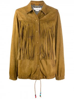 Куртка с бахромой Golden Goose. Цвет: коричневый