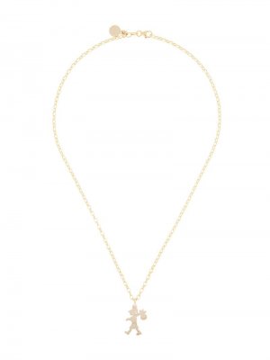 9kt gold Runaway Girl pendant necklace Karen Walker. Цвет: золотистый