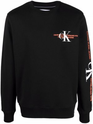 Джемпер с логотипом Calvin Klein Jeans. Цвет: черный