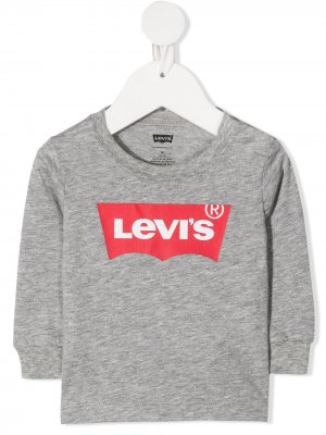 Levis Kids толстовка с логотипом Levi's. Цвет: серый