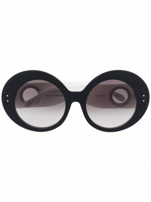 Солнцезащитные очки Donyale с затемненными линзами Paco Rabanne. Цвет: черный