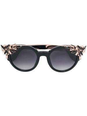 Солнцезащитные очки Carryover с затемненными линзами Jimmy Choo Eyewear. Цвет: черный